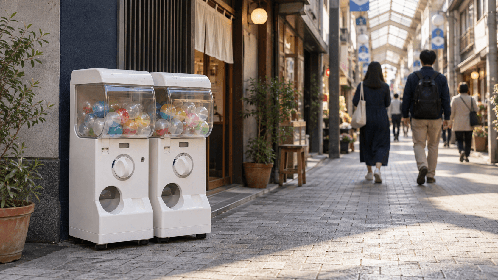 商店街への販売機の設置イメージ