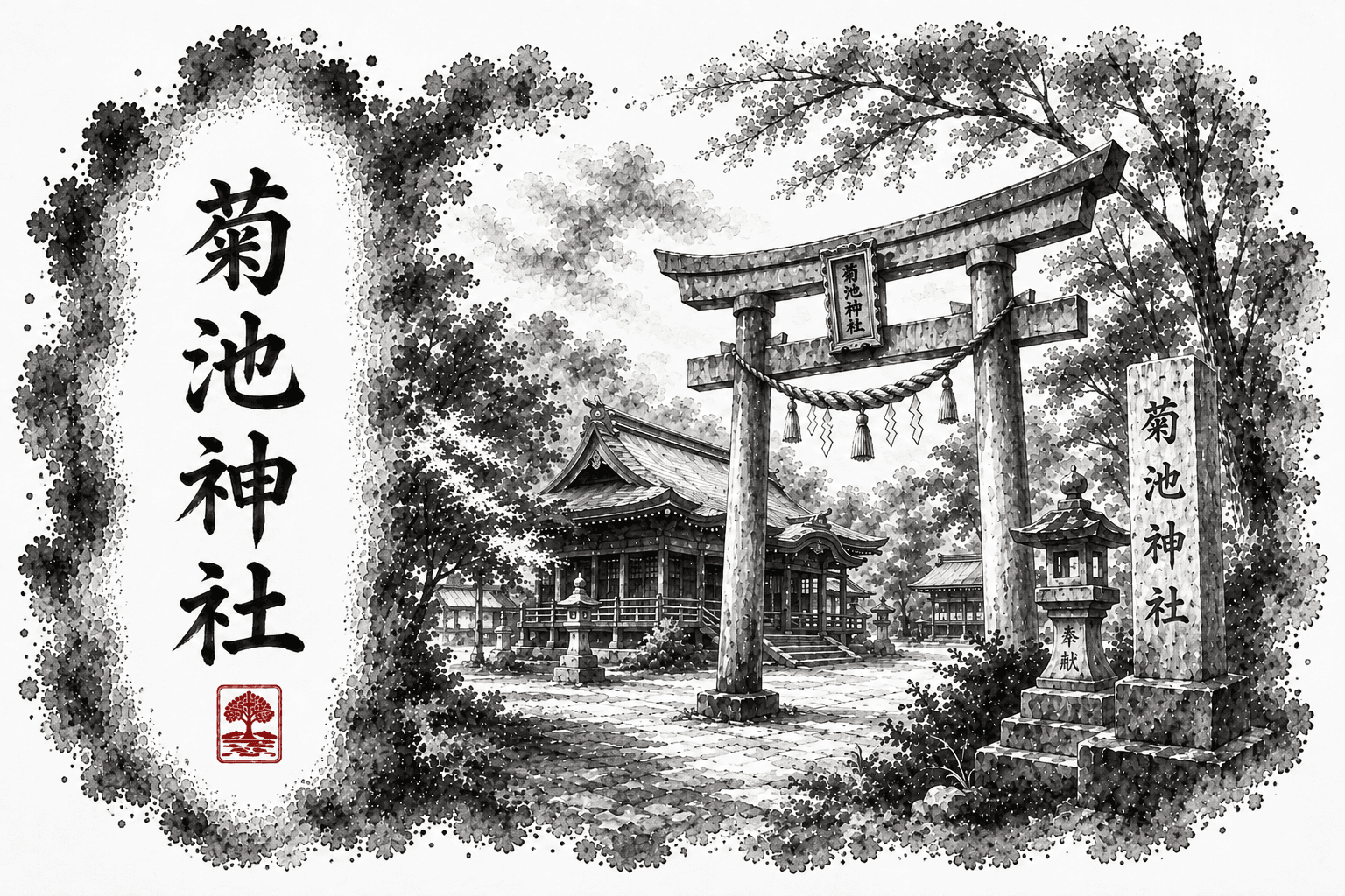 菊池神社のデザイン